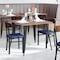 Flash Furniture Blue Vinyl Seat Dining Chair with Walnut Wood Back XU-DG6V5BLV-WAL-GG - alternate 9